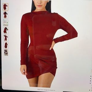 Boriflors women’s sexy wrap high neck dress